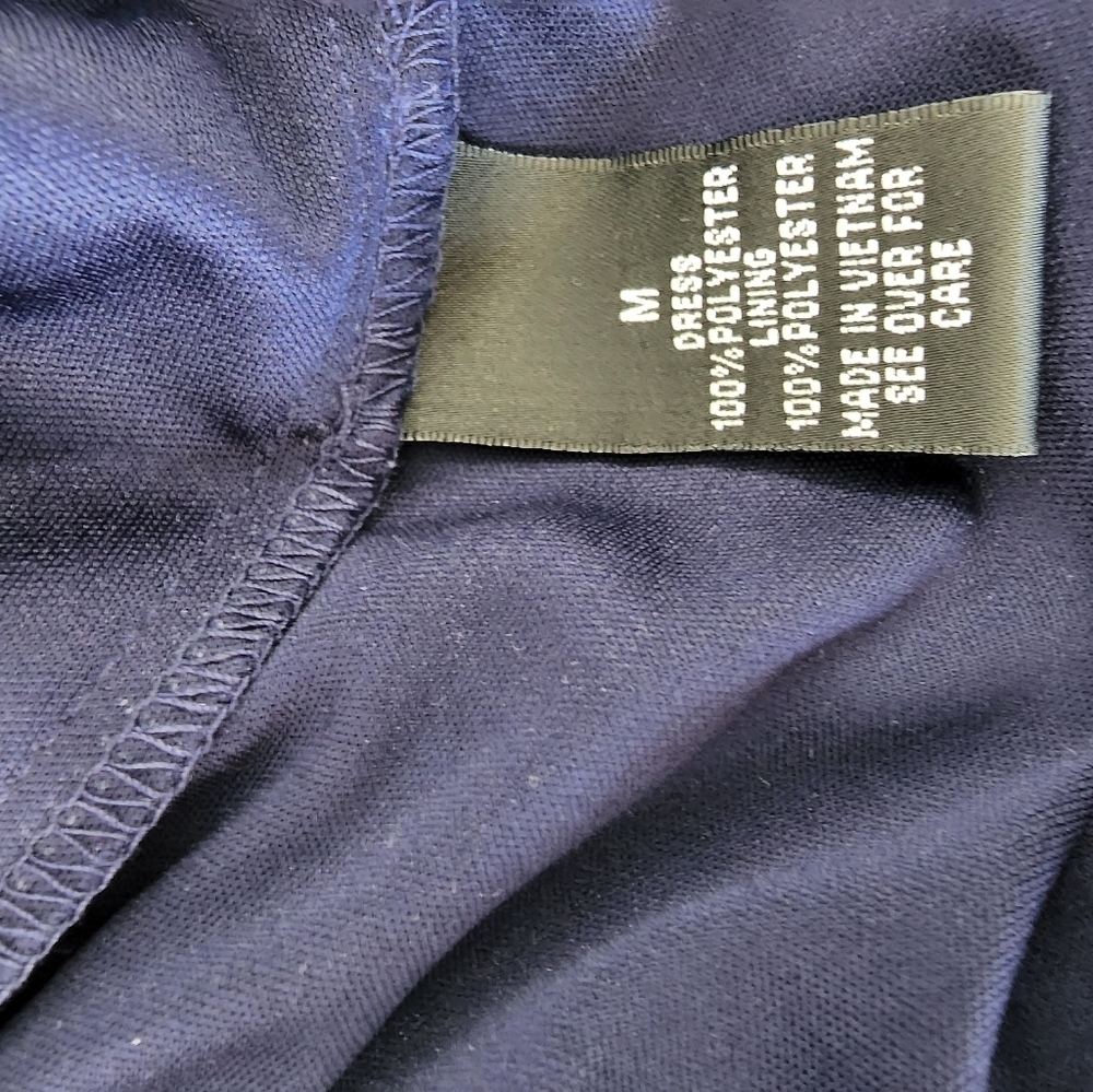A. BYER Blue Pleated Scoop Neck Dress Size M - Picture 8 of 9